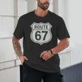 Retro Route 67 Highway Sign Vintage Road Nostalgia Unisex T-Shirt Retro Route 67 Highway Sign Vintage Road Nostalgia Unisex T-Shirt