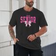Retro Senior 2026 Class Of 2026 Coquette Pink Bow Graduation Unisex T-Shirt