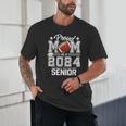 Senior Mom Class Of 2024 Football Proud Mom Graduation Unisex T-Shirt