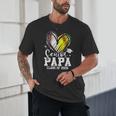 Senior Papa Class Of 2026 Baseball Softball Graduation Heart Unisex T-Shirt