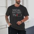 Social Battery 1 Percent Introvert Mood Minimalist Unisex T-Shirt Social Battery 1 Percent Introvert Mood Minimalist Unisex T-Shirt