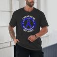 I Wear Blue In Memory Of My Aunt Colon Cancer Awareness Unisex T-Shirt