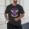 I Wear Purple In Memory Of My Mom Alzheimers Awarenesss Unisex T-Shirt