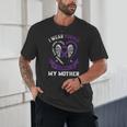 I Wear Purple In Memory Of Mother Mom Alzheimers Back Print Unisex T-Shirt