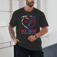 I Wear Red & Blue In My Memory Of My Mom CHD Awareness Month Unisex T-Shirt