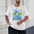 Frutiger Aero Aesthetic Tech Water Fishes Monitor Screen Raglan Baseball Tee Unisex T-Shirt Frutiger Aero Aesthetic Tech Water Fishes Monitor Screen Raglan Baseball Tee Unisex T-Shirt