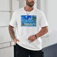 Frutiger Aero Beach Y2k Aesthetic Palm Tree Sand Ocean Premium Unisex T-Shirt Frutiger Aero Beach Y2k Aesthetic Palm Tree Sand Ocean Premium Unisex T-Shirt