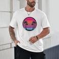 Retro 80s Synthwave Sunset & Palm Trees Retro Nostalgia 80s Unisex T-Shirt