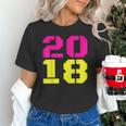 2018 Big Neon Numbers For The New Year Or Graduation Unisex T-Shirt