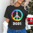2021 Graduation Class Year Tie Dye Peace Sign Graduate Shirt Unisex T-Shirt