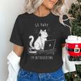 Antisocial Introvert Cat With Coffee On Computer Emo Goth Unisex T-Shirt Antisocial Introvert Cat With Coffee On Computer Emo Goth Unisex T-Shirt