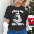 Booked And Unbothered Cat Reading Book Lovers Unisex T-Shirt