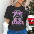 Class Of 2027 Senior Coquette Bow Messy Hair 26 Graduation Unisex T-Shirt