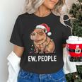 Ew People Capybara Christmas Lights Introvert Humor Unisex T-Shirt