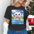 Frutiger Aero Aesthetic Tech Kawaii Ramen Cat Fishes Unisex T-Shirt