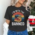 I'm With The Banned Stack Of Books Vintage Sunset Retro Unisex T-Shirt