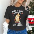 Just a Girl Who Loves Cats And Books Reading Cat & Bookworm Unisex T-Shirt Just a Girl Who Loves Cats And Books Reading Cat & Bookworm Unisex T-Shirt