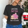 Low Social Battery Cute Snail With House Introvert Cozy Home Unisex T-Shirt Low Social Battery Cute Snail With House Introvert Cozy Home Unisex T-Shirt