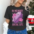 Pastel Goth In Memory Of My Social Life Coffin & Pink Roses Unisex T-Shirt Pastel Goth In Memory Of My Social Life Coffin & Pink Roses Unisex T-Shirt