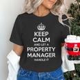 Personalized Keep Calm Graduation Christmas Team PROPERTY MANAGER Job Title Profession Birthday Unisex T-Shirt