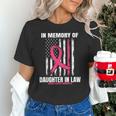 Pink In Memory Of Daughter In Law Breast Cancer Flag Shirts Unisex T-Shirt