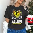 Proud Senior Mom Class Of 2026 Softball Graduation Heart Unisex T-Shirt