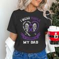 Purple In Memory Of My Dad Pancreatic Cancer Back Graphic Unisex T-Shirt