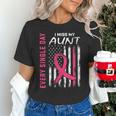 RIP Memorial In Memory Of Aunt Breast Cancer Awareness Flag Unisex T-Shirt