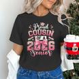 Senior 2026 Class Of 26 Coquette Pink Bow Graduation Cousin Unisex T-Shirt