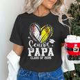 Senior Papa Class Of 2026 Baseball Softball Graduation Heart Unisex T-Shirt