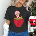 Strawberry Shortcake Sitting On Strawberry Retro Nostalgia Unisex T-Shirt