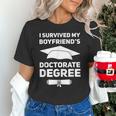 I Survived My Boyfriend's Doctorate Degree Graduation Unisex T-Shirt
