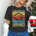 I Survived My Husband's Master's Degree Graduation Unisex T-Shirt