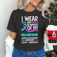 Teal & Purple In Memory Of My Grandson Suicide Prevention Unisex T-Shirt