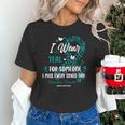Teal Ovarian Cancer Angel Memory Warrior Support Family Unisex T-Shirt
