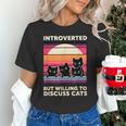 Unique Art For Introverted Cat Fans -Adults Cat Humorous Introvert Small Unisex T-Shirt