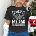 I Wear Gray In Memory Of My Dad Brain Cancer Awareness Unisex T-Shirt