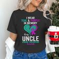 I Wear Teal And Purple In Memory Of My Uncle Mental Health Unisex T-Shirt