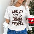 Bad At People Ferret Introvert Saying Slogan Unisex T-Shirt Bad At People Ferret Introvert Saying Slogan Unisex T-Shirt