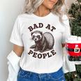 Bad At People Ferret Introvert Saying Slogan Tee Unisex T-Shirt Bad At People Ferret Introvert Saying Slogan Tee Unisex T-Shirt