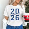 Class Of 2026 Graduation Varsity Navy Blue Letters Premium Tri-Blend Unisex T-Shirt