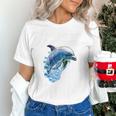 Frutiger Aero Splashy Dolphin Y2k Aesthetic Graphic Premium Unisex T-Shirt Frutiger Aero Splashy Dolphin Y2k Aesthetic Graphic Premium Unisex T-Shirt