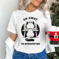 Go Away I'm Introverting Cat With Coffee Unisex T-Shirt Go Away I'm Introverting Cat With Coffee Unisex T-Shirt