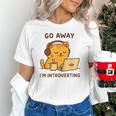 Go Away I'm Introverting Cozy Cat With Laptop And Coffee Unisex T-Shirt Go Away I'm Introverting Cozy Cat With Laptop And Coffee Unisex T-Shirt