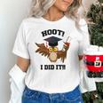 Hoot I Did It Grad Owl Holding Graduation Diploma Congrats Unisex T-Shirt