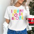 Introvert I Want To Be Alone Retro Wavy Unisex T-Shirt Introvert I Want To Be Alone Retro Wavy Unisex T-Shirt