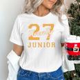 Junior Class 2027 Graduation Back To School Orange Letters Premium Tri-Blend Unisex T-Shirt
