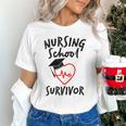 Nursing School Survivor Women Graduation RN Gift Shirt Unisex T-Shirt