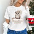 Please Chew Quieter Introvert Christmas Bird Lover Unisex T-Shirt