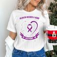 Purple In Memory Of Husband Pancreatic Cancer Awareness Wife Unisex T-Shirt